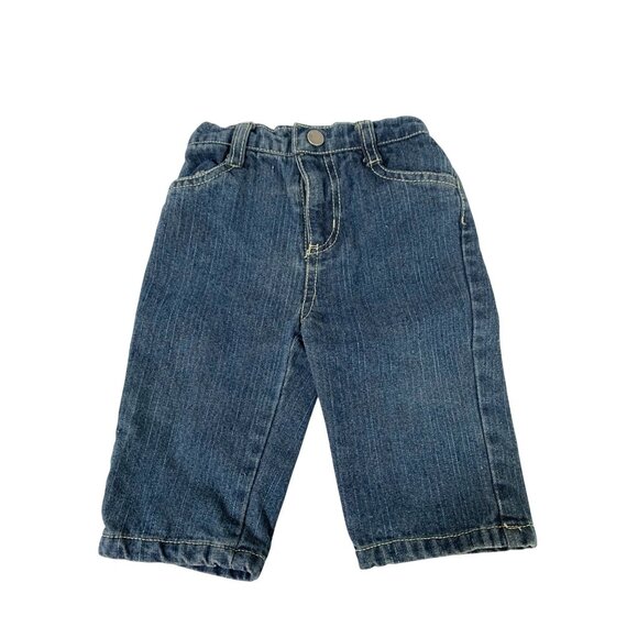 US Polo Assn Infant Baby Size 6 9 Months Pull On Jeans Denim Blue - Picture 1 of 3